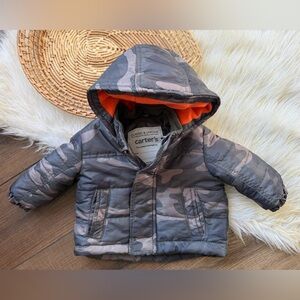Carter's Camouflage Hooded Coat Size 6-9 Months